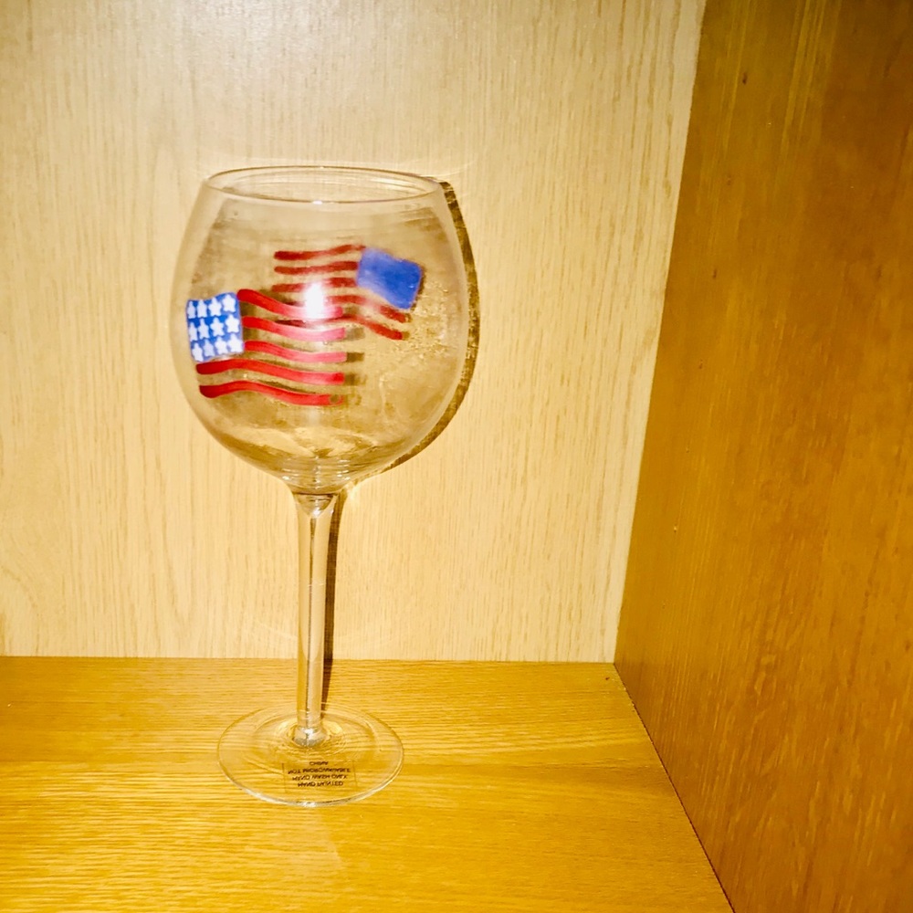 New Flag Americana Wine Glass Desert Cup
